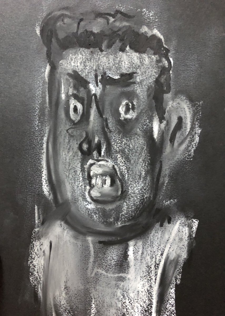 Lostbrainofthe1's tweet photo. 「向山、荘司と言う男に告ぐ」
「荘司」
「最高傑作 同級生」

#draw #drawning #drawings #paint  #painting #illustrator #illustration #japanese #art #artist    #画家  #liquitex #oilstick #油性ペン #蛍光ペン #鉛筆  #carandache #サクラクレパス #リキテックスリキッド https://t.co/jy8e7xY6YT