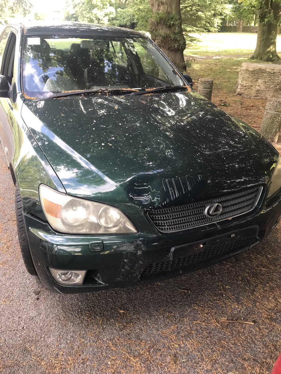 Fredir95's tweet photo. @PoolePolice tried reporting this abandoned stolen car on the phone but couldn’t get through. Abandoned in the Carpark beside Poole Park Cricket pitch https://t.co/FxlnYZwJjc