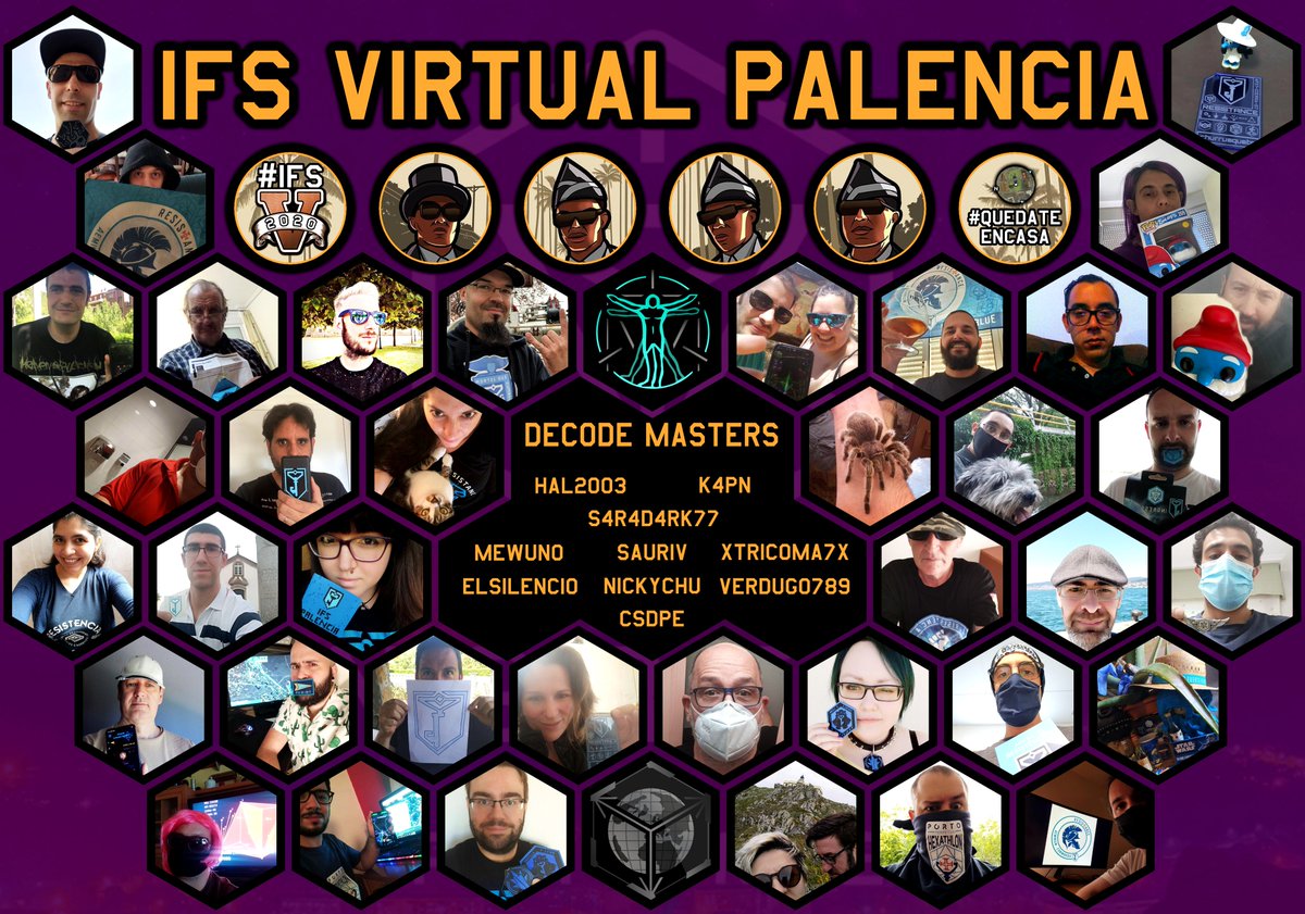 Foto grupal del IFS Virtual de Palencia del mes de Julio. #IngressFS #Ingress #IngressFirstSaturday #IngressFSatHome