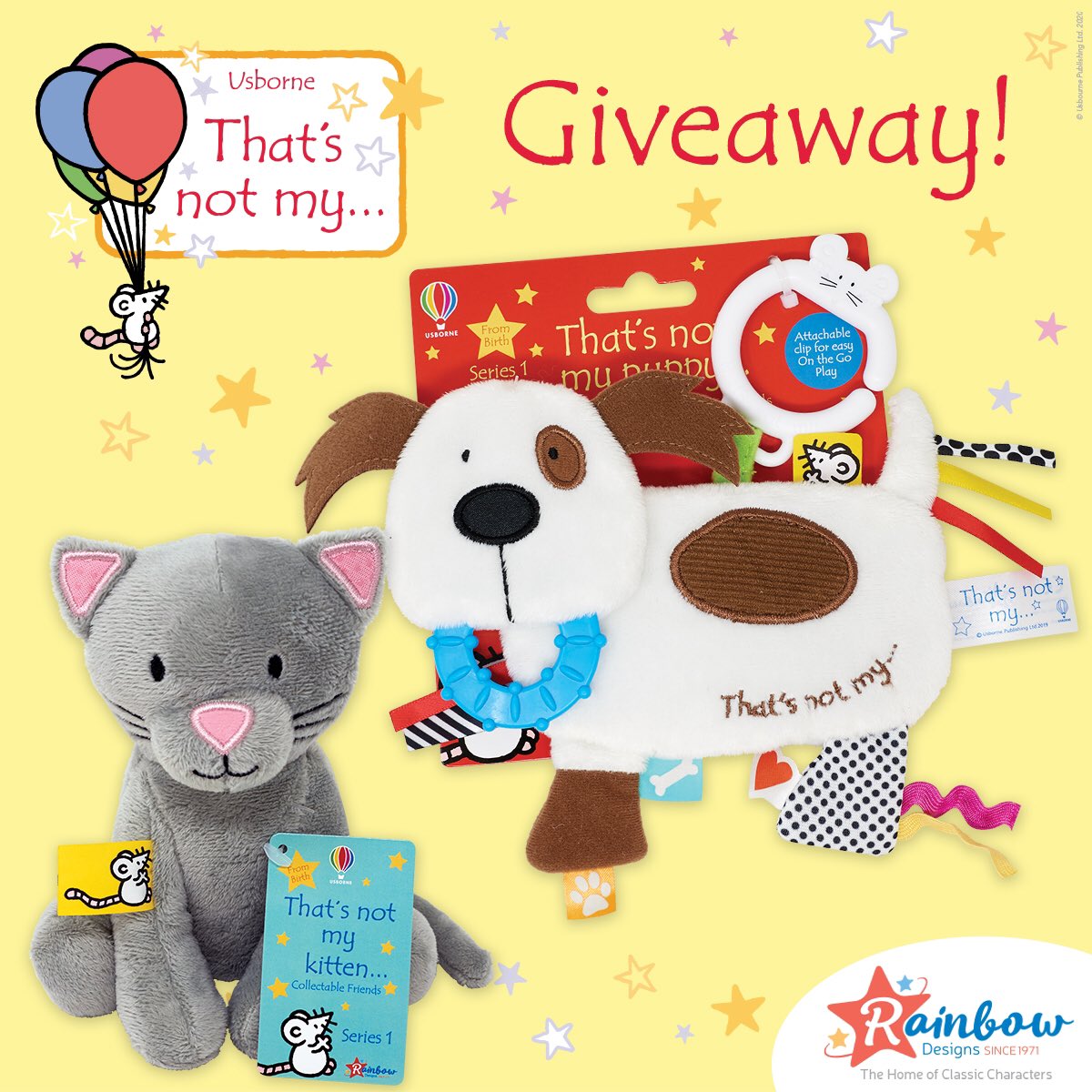 Less than 24 hrs left to enter this weekend’s giveaway for our That’s Not My Kitten Soft Toy and Puppy Comforter! To be in with a chance of winning:
1 RT &amp; Follow
2 Comment #ThatsNotMyGiveaway 
Closes at 3pm on 6July 2020. UK &amp; ROI only. t&amp;c’s on FB and IG #giveaway #win