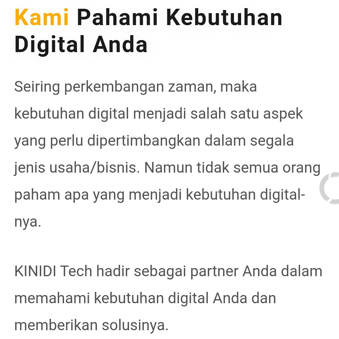 KinidiTech's tweet image. Kami Pahami Kebutuhan Digital Anda
.
Seiring perkembangan zaman, maka kebutuhan digital menjadi salah satu aspek yang perlu dipertimbangkan dalam segala jenis usaha/bisnis. Namun tidak semua orang paham apa yang menjadi kebutuhan digital-nya.
#kiniditech #ITSolution #ITPartner