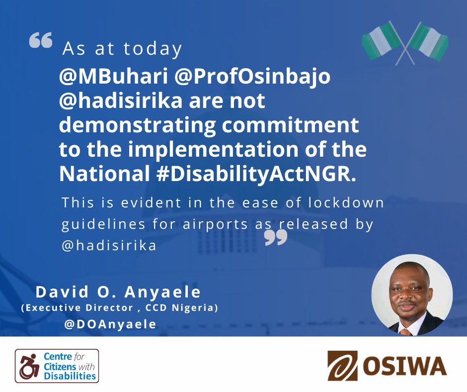 CCDNigeria's tweet photo. @DOanyaele @MBuhari @ProfOsinbajo @hadisirika @FAAN_Official @NCDCgov @hadisirika @FAAN_Official @NCDCgov
#PWDNIG @DOanyaele @CCDNigeria @MOkwocheTVC @OSIWA1 @NGRPresident @NGRSenate @HouseNGR @MBuhari 
#AccessibleAirport
#PWDNIG #Disability https://t.co/T49SAb9Tsv