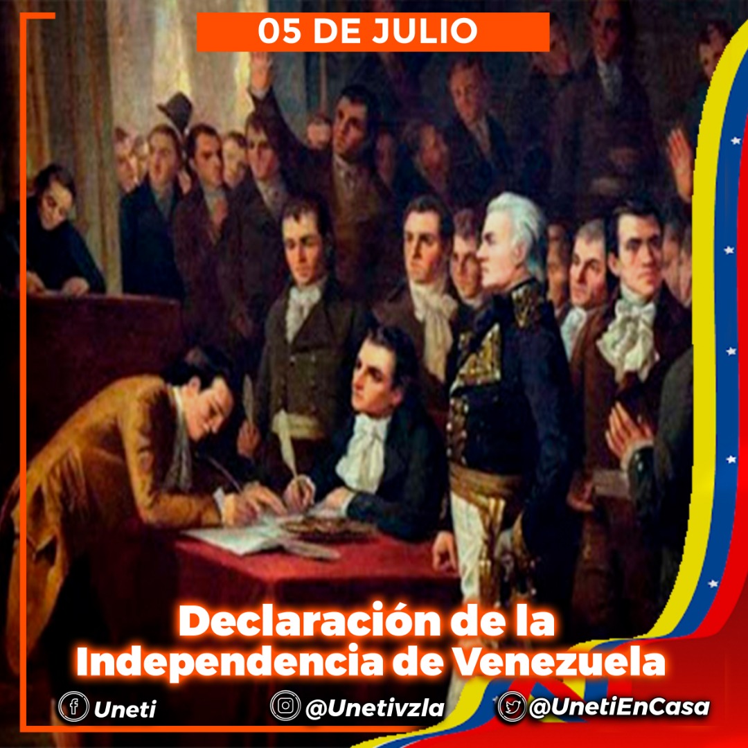 El Acta de la Independencia es un documento redactado y firmado desde el #5DeJulio de 1811, en el que representantes de 7 de las 10 provincias pertenecientes a la CGV en Sudamérica, declararon su independencia de la Corona de España en Caracas - Venezuela.
#209AñosDeIndependencia