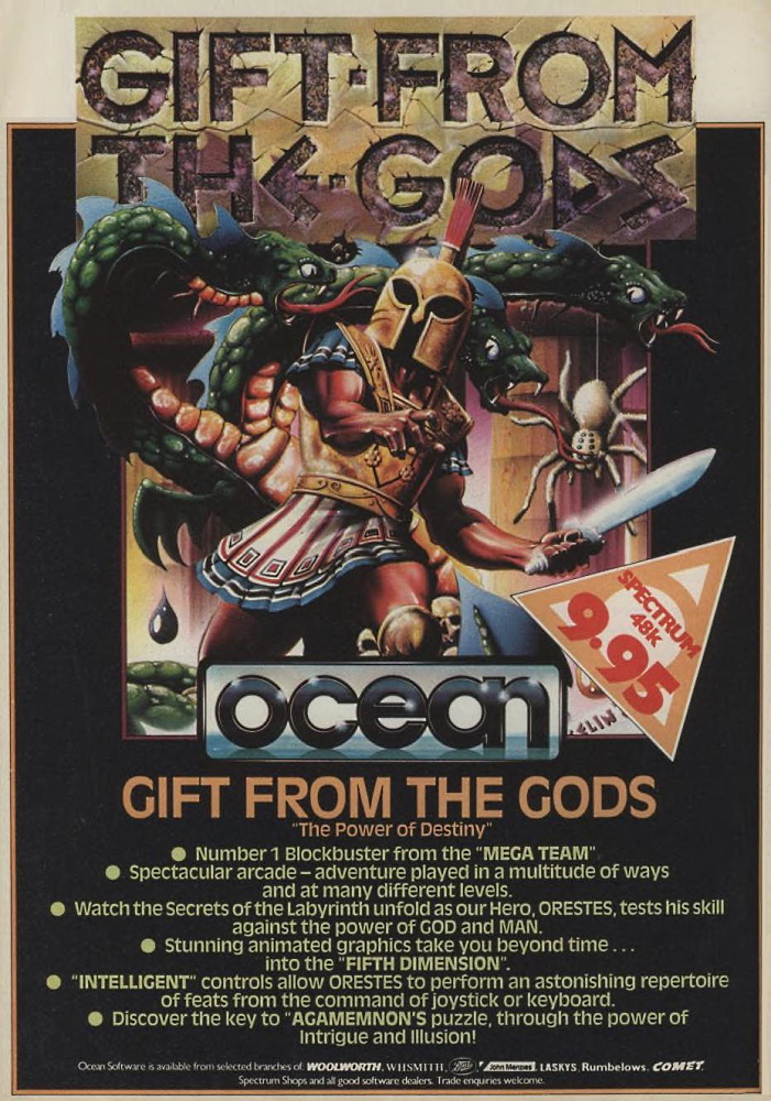 ManxRetro's tweet photo. Game: Gift from the Gods
Media: Magazine advert
Year: 1985
Platform: ZX Spectrum
Buy this historic game at: https://t.co/93WfScognF
#retrogames #retrogaming #retro #retrogamer #GamersUnite #ZXSpectrum #OceanSoftware #DentonDesigns #BobWakelin https://t.co/TYYjS7Kz9l