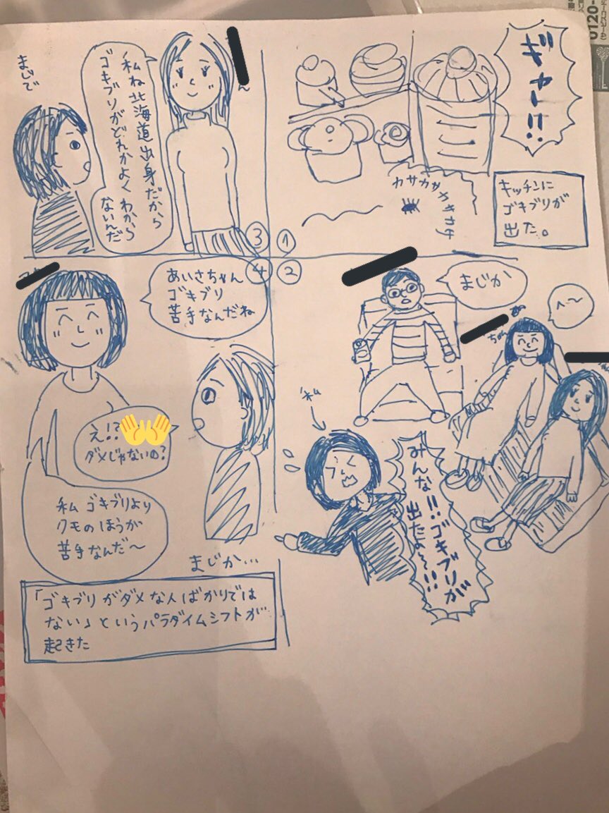 シェアハウス(5人で一軒家)に住んでたときに作った4コマ漫画が出てきた。まさにチラシの裏に描いてたマンガだけど、、楽しかった生活が蘇ってきて良いなぁ☺️
#コルクラボマンガ専科 