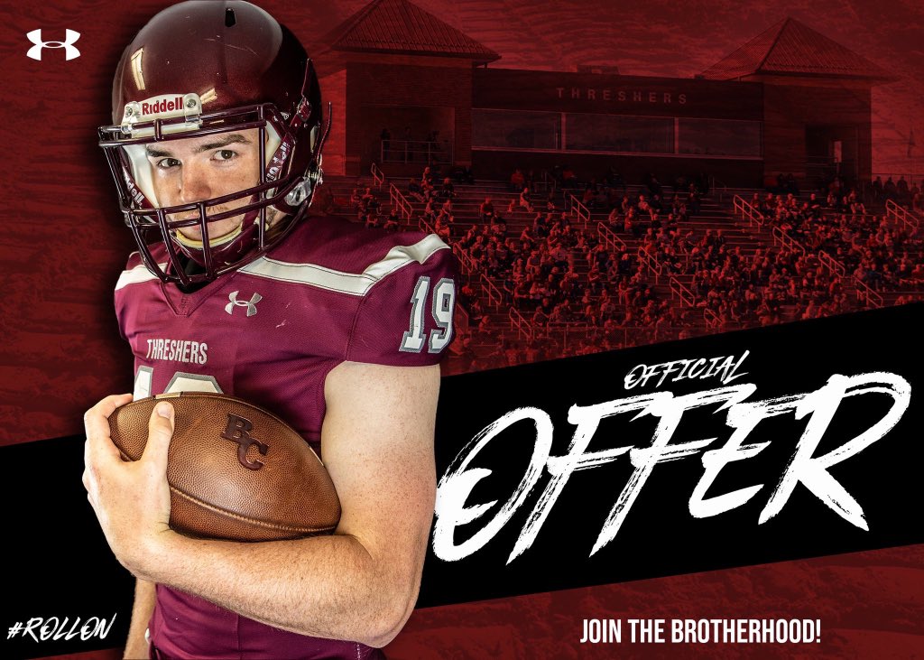 TheJaceWilliam's tweet photo. After a great phone call with @Coach_KellyBC, and the woman of my world @Mhalbaedier, I’m blessed to have recieved an offer from Bethel College. @Threshers_FB #RollOn https://t.co/lMthH08la3
