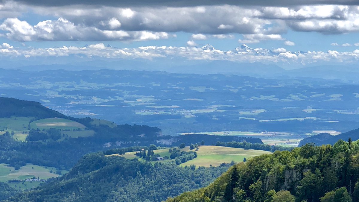 AndreasWiede's tweet photo. #Weekend: yet another hike in the🇨🇭#Jura hills. Magnificent views, reaching as far as the #Jungfrau region in the Bernese Alps. #Passwang https://t.co/Ej87UmSrqH