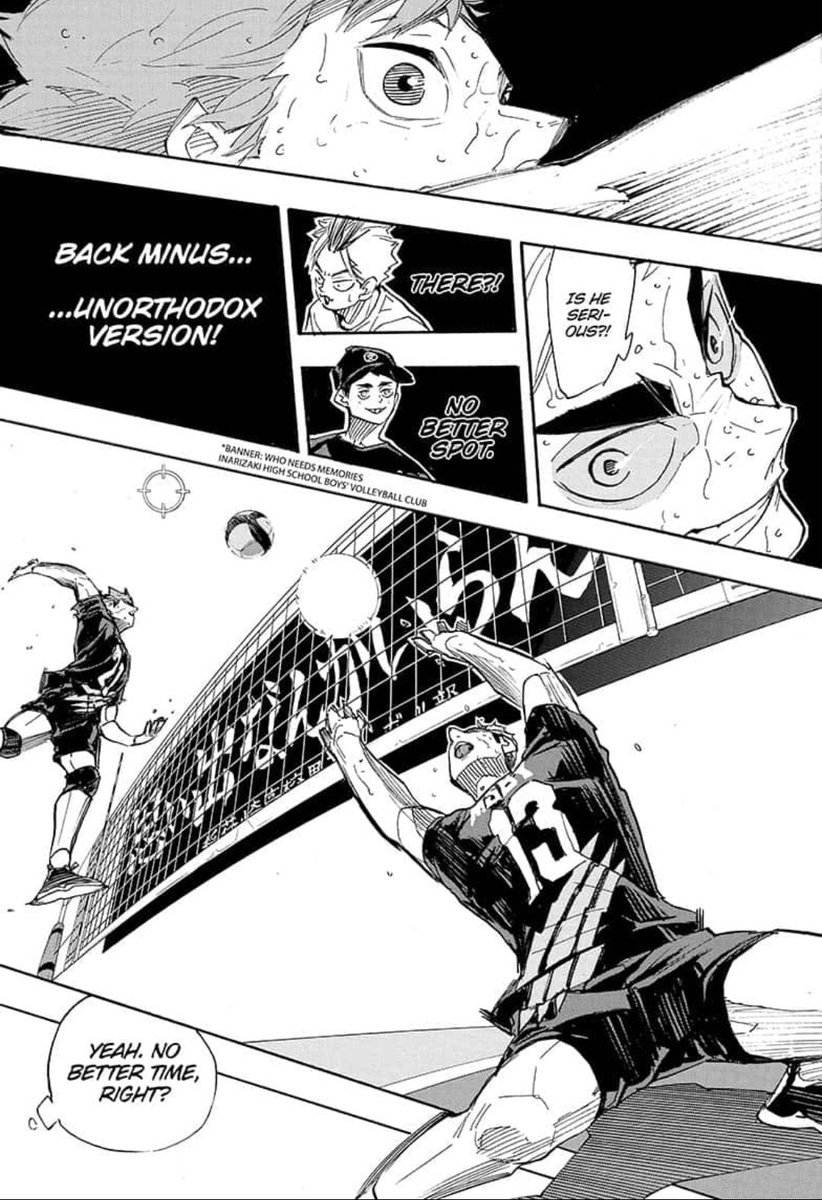 CHAPTER 400
.
all this tension building up and finally we reached the climax
the ultimate battle between hinata and kageyama GOD THE STRESS RN 