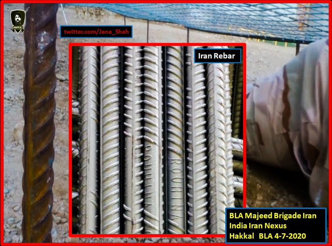 Jana_Shah's tweet photo. [1]
Analysis: #BLA video #KarachiStockExchange attack
carries hallmarks of #India-#Iran terror nexus

1. Rip off copy of Under Armour brand to falsely implicate US hand in BLA Ops
2.Terror training facility has structure made of #Iranian steel Rabar
3. Iranian building material https://t.co/HhI1qgrkwp