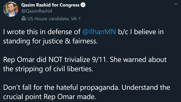 12)Rashid is also fond of  @IlhanMN after her “some people did something” remarks about 9/11.But don’t be surprised at all. Omar has the support of Iran’s lobby group NIAC.And Omar herself is very eager to tweet Iran’s talking points about sanctions.