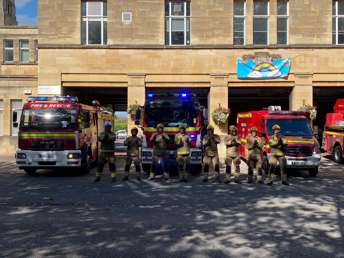 BANES_Fire's tweet photo. Green Watch are now on duty, we would like to wish the #NHS a very Happy 72nd Birthday #NHS72  #NHSBirthday @AvonFireRescue @NHSuk https://t.co/1V7dXaVuZI