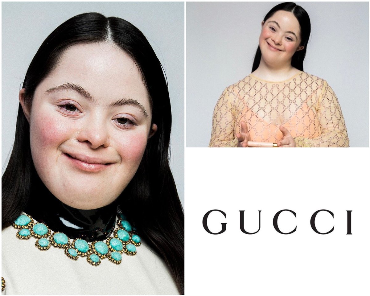 889Noticias's tweet photo. La modelo inglesa de 18 años, #EllieGoldstein, se convirtió en la primera mujer con Síndrome de Down, en ser la imagen de la marca italiana Gucci.

PM https://t.co/yumumN7VM9