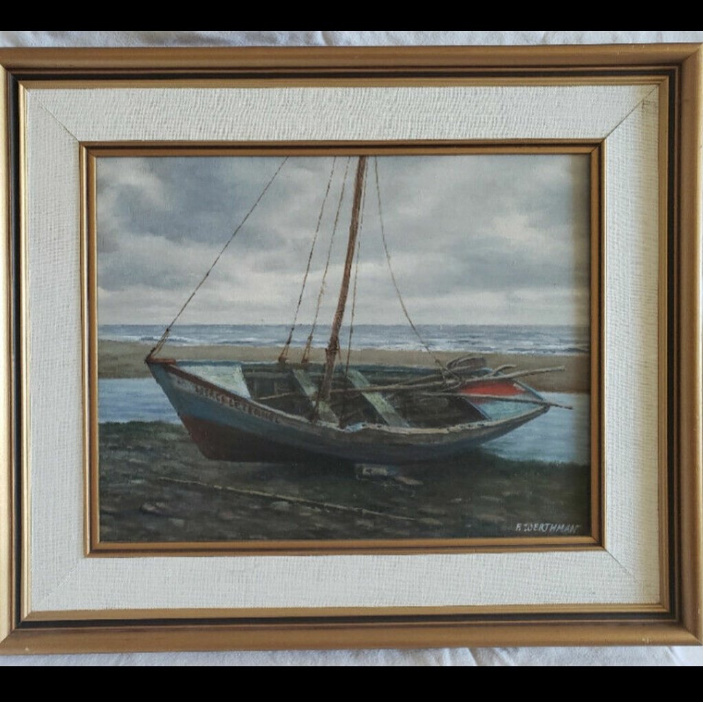 Last night I received a message asking if this painting was still available. It turns out the person writing about it is the artist's wife! She will be coming to pick it up in the next few days.