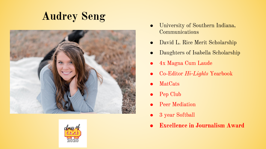 Congratulations on all of your accomplishments over the last four years at Mater Dei! We can't wait to see what you accomplish at USI! ❤️💛 #classof2020 #materdeifamily