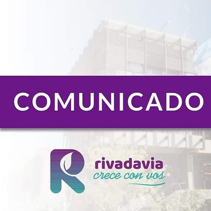 Rivadavia_Mza's tweet photo. COMUNICADO OFICIAL. ~ ⚠️

La Municipalidad de Rivadavia informa que se ha confirmado el primer caso positivo de COVID-19 en el Departamento.
Solicitamos a toda la ciudadanía aumentar los cuidados y cumplir con las medidas de prevención estipuladas por el Gobierno. https://t.co/1KkmA7GVOK