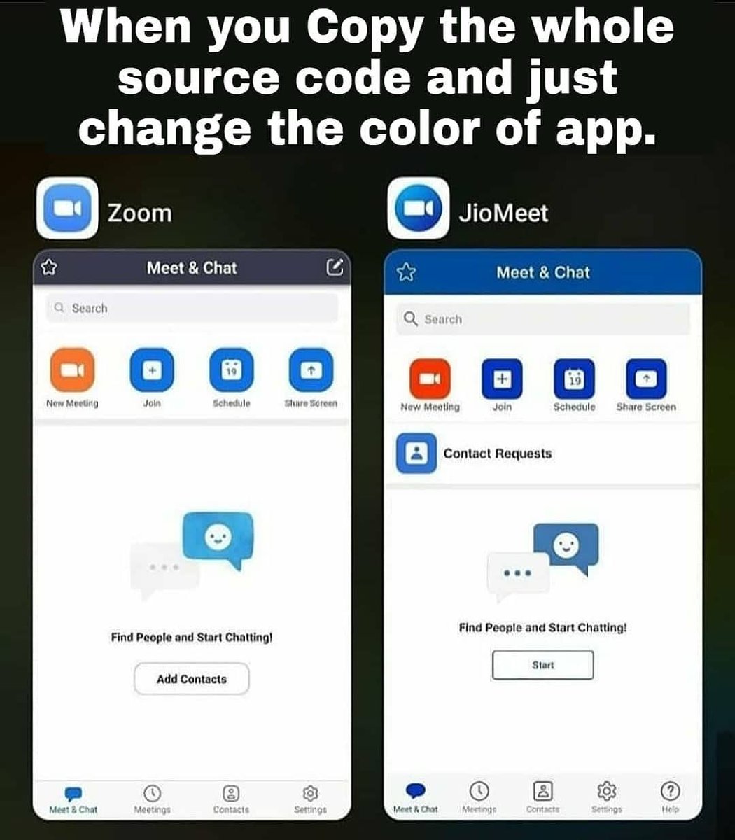 balaji_jpeg's tweet photo. What?😈 #IndianAppDeveloper 😈 #appdevelopers #JioMeet #Zoom https://t.co/Oe9rNeNNIU