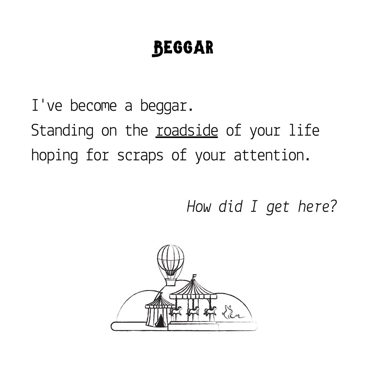 Charanee05's tweet photo. Beggar #theringmaster #poetry https://t.co/SNmv9zCFz1