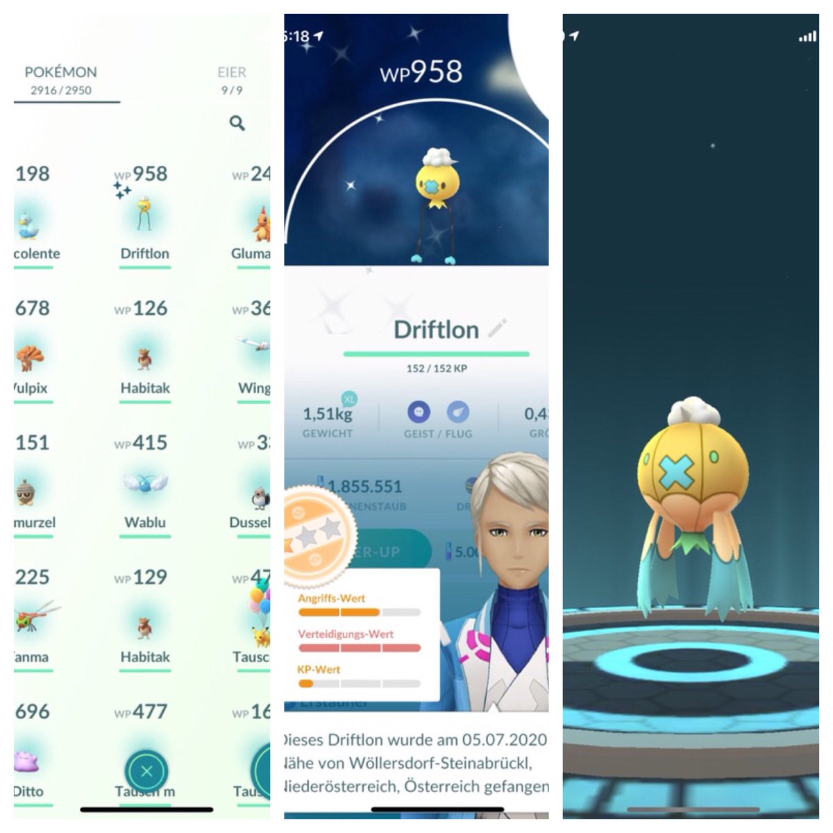 Mausmaus1976's tweet photo. Auf dem Weg zu 2 Ho-Oh Raids ein Shiny #Driftlon geplust 😍✨🎈
Ein tolles Ho-Oh war dabei, sogar Feuer-Kraftreserve nach 2 TMs 🥰
Keiner hat ein Shiny bekommen 🤷🏼♀️😢
Glücksfreunde zum ersten Mal mit Peters Mama ☺️
#PokemonGO #GOsnapshot https://t.co/DV3CQ23qL8