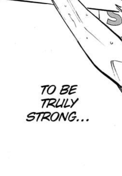 these were the ushijima's words in 395 when we first learned that he replaced the arm swing he's mastered. it took him years to understand that true strength is having the courage to discard what you have to be better, but with that last play, he's proven that he truly is strong.