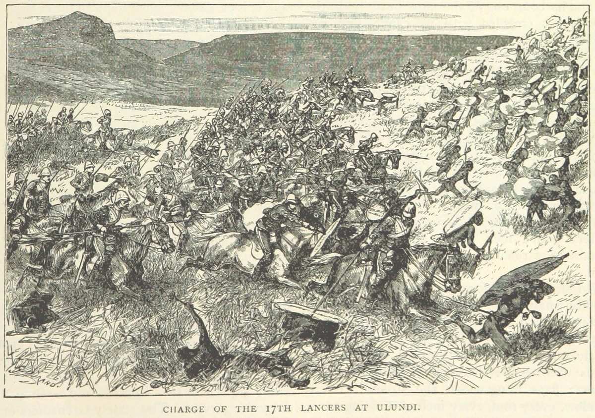 4 July: 141st anniversary of the Battle of Ulundi, last battle of the Anglo-Zulu War, which started with the British defeat at Isandlwana (22 Jan 1879) At Ulundi, the Zulu buffalo horns formation crashed against the British square formation that had defeated Napoleon at Waterloo