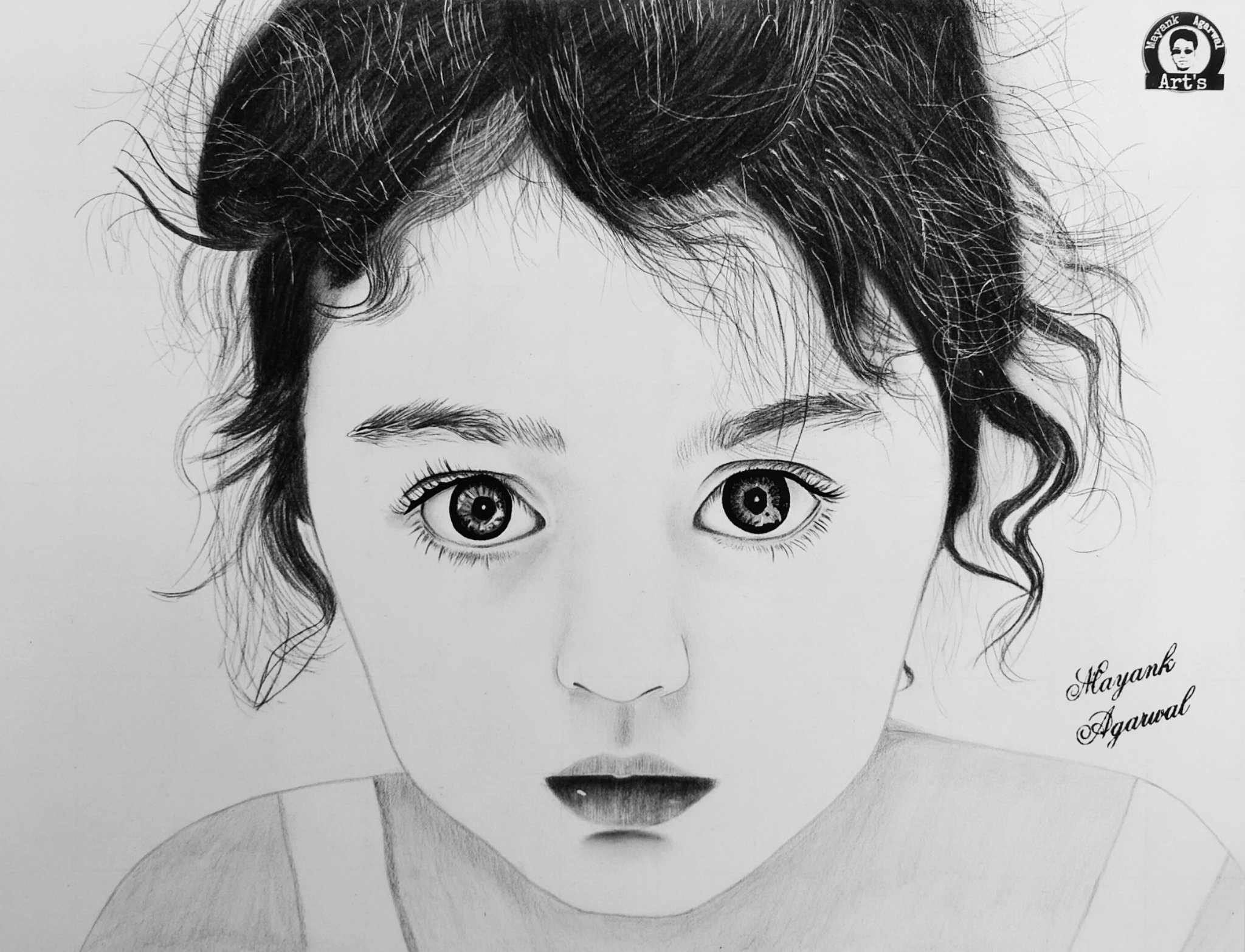 female portrait, pencil drawing illustration, sketch Stock Photo - Alamy