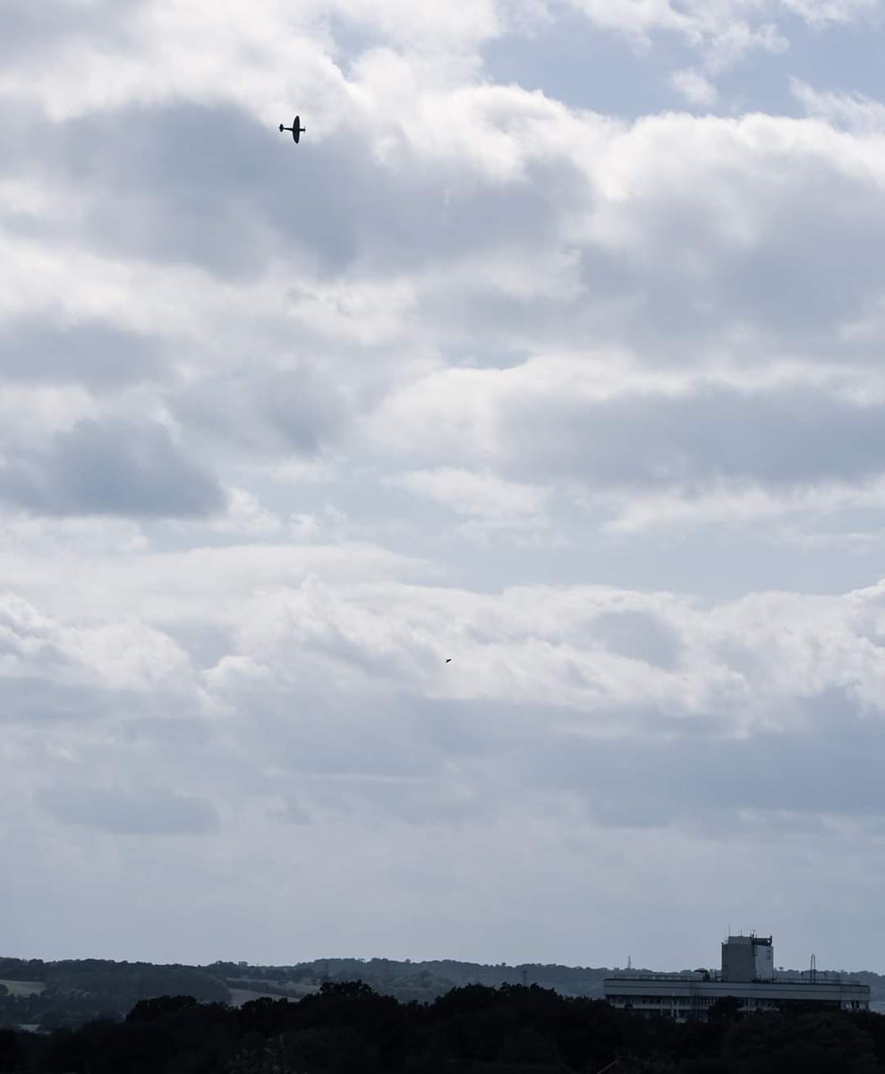 nicola_owen2's tweet photo. Amazing to see the #NHSSpitfire, it came right over us at our little spot on its way to @enherts Lister hospital! What a way to mark the 72nd anniversary and a way to say #ThankYouNHS 🏥🎉🎊 #NHS72 @Dont_Pose https://t.co/kwcPq0vAci