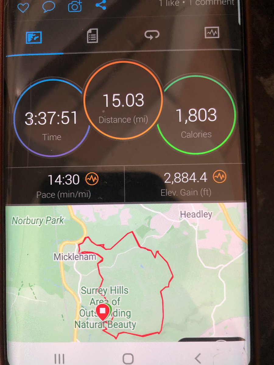 DrHelenRippon's tweet photo. In honour of @trionium ‘s cancelled 2020 #MidsummerMunro - my own attempt on #BoxHill today. (Ok I’m a whisper off bagging the munro but near enough, eh?)
Loved the race in 2019. Monstrously hilly course, the friendliest atmosphere, fantastic marshals, and bonus grub afterwards! https://t.co/8VPPAhfuqE