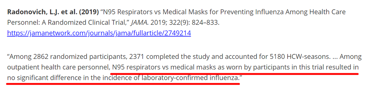 33/For those claiming N-95 offer more protection than surgical or other masks, here are studies & meta-studies (studies that compile MULTIPLE studies) that show that in fact, N-95 masks (which filter 95% of .3 microns+) are as helpless against viral-sized particles (.1 microns)