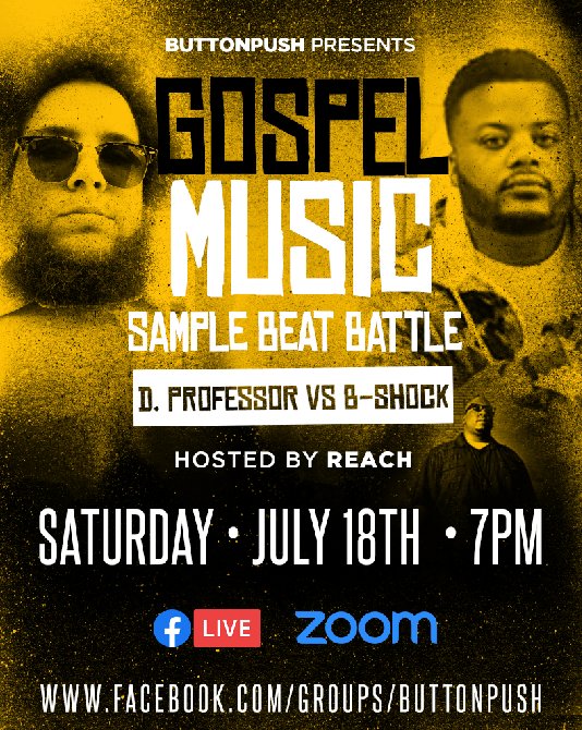 emceereach's tweet photo. In a couple weeks, I am hosting a #Buttonpush 1-on-1 between @ddotprofessor and @Bshock816. https://t.co/7zeMNWZixz