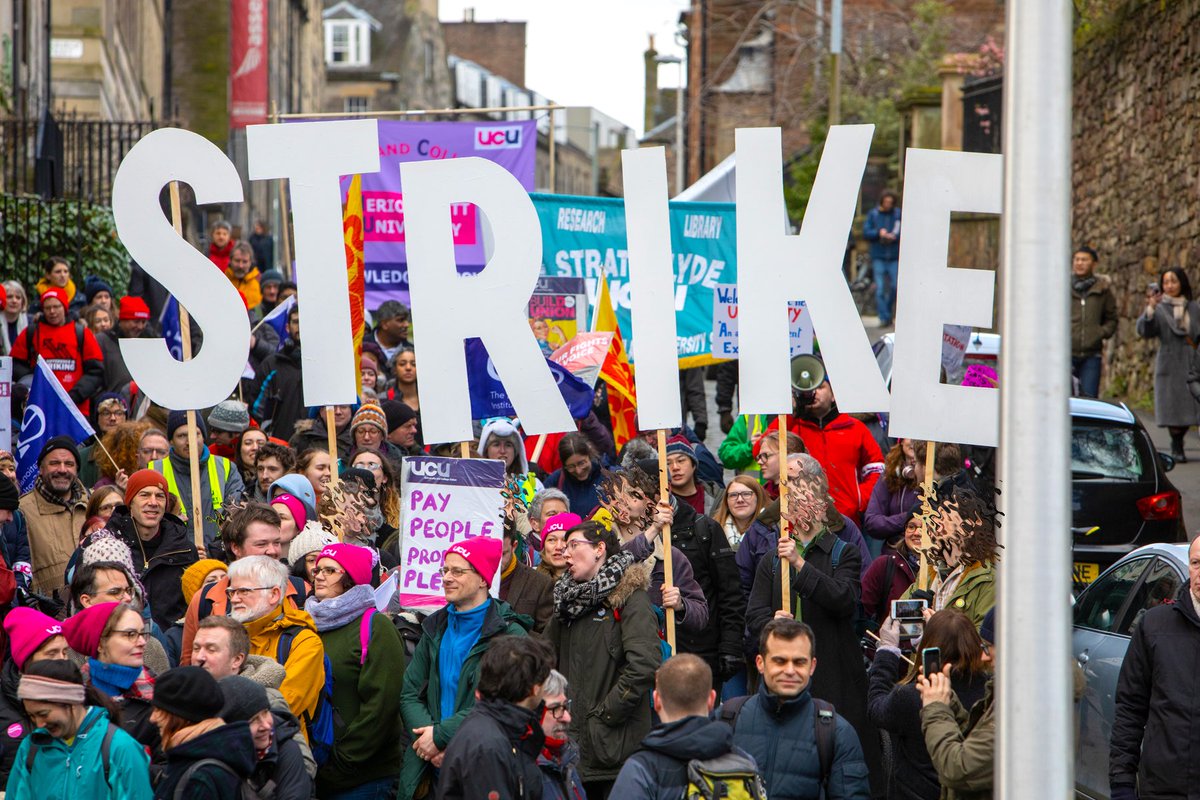 we_are_adg's tweet photo. On Monday &amp; Tuesday, Tower Hamlets council workers will be on strike against the Labour-run council’s plans to fire + rehire the entire workforce to push through new &amp; exploitative contracts. Pictured: our STRIKE signs for the recent UCU strike [Photo credit: Craig Maclean] https://t.co/KhxZLo1KJl