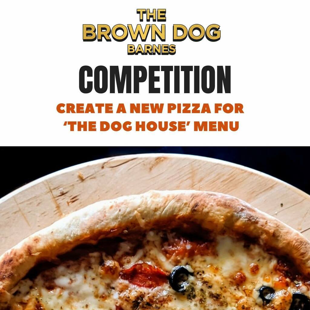 browndogbarnes's tweet photo. To celebrate the reopening of the pub and to launch our new pizza shack ‘The Dog House’ we’re running a competition. 

We want you to tell us your ultimate pizza topping. 

The winner, chosen by the BD management team and Basil, will have their pizza add… https://t.co/Dc5MegxPxJ https://t.co/hCvvvW95CV