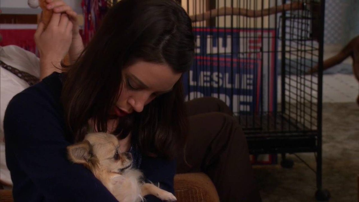 s04e19april ludgate + dogs is what i live for