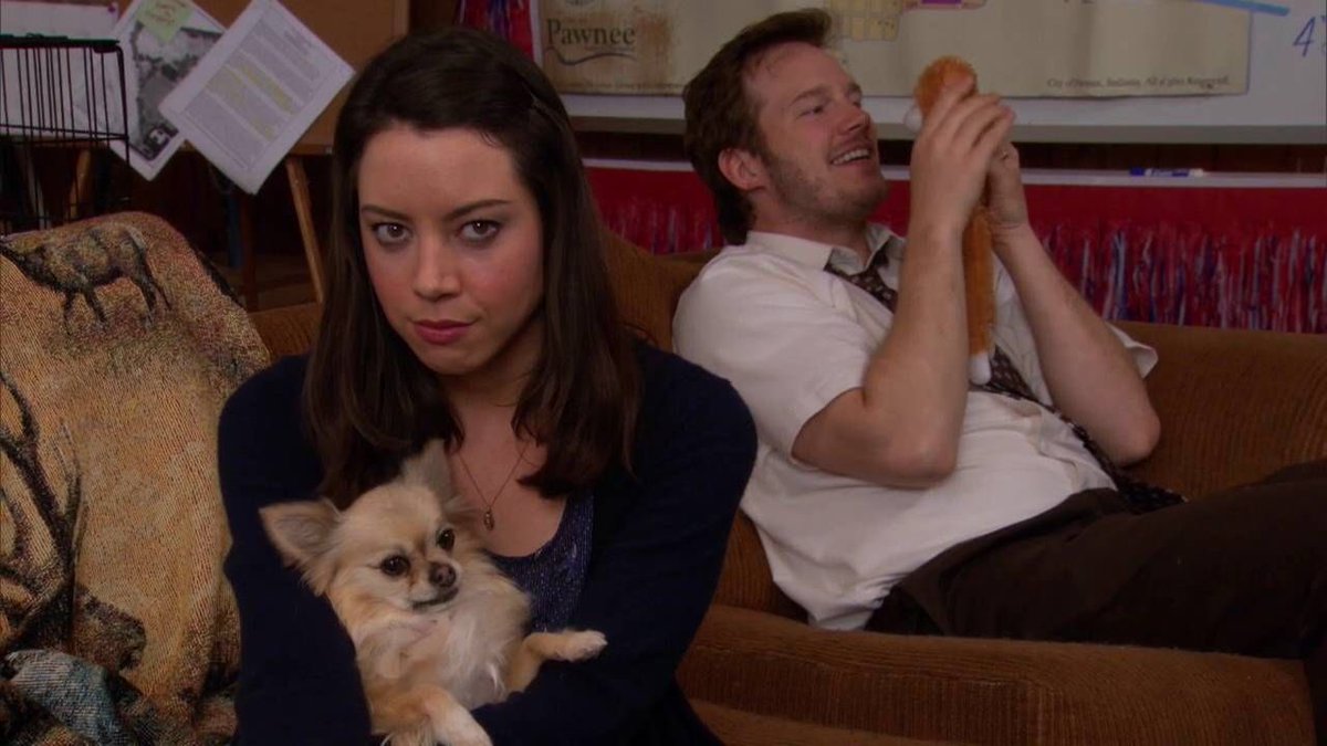 s04e19april ludgate + dogs is what i live for