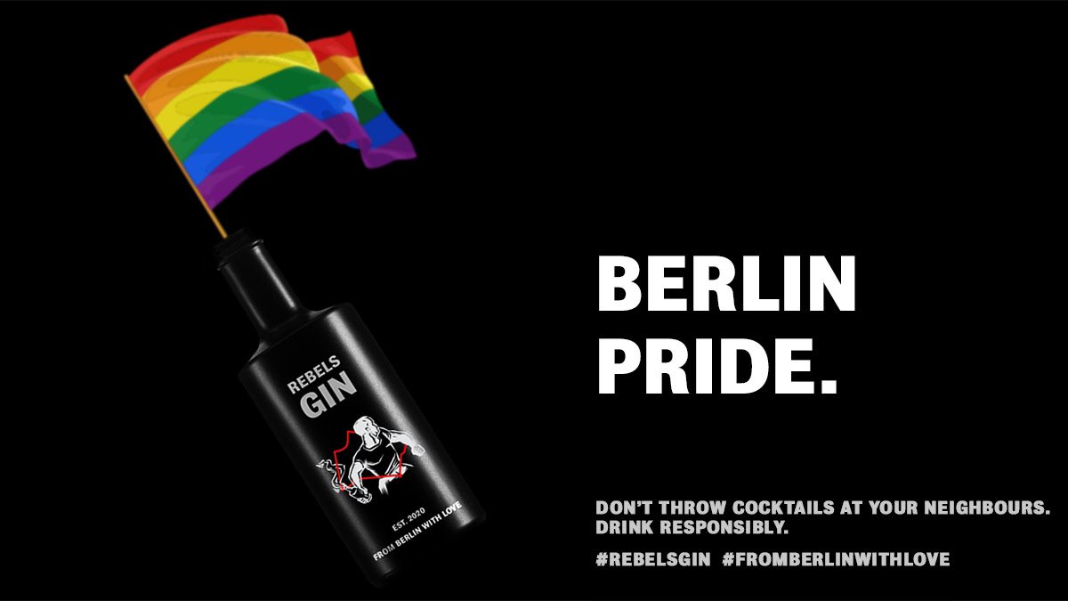 BERLIN PRIDE.
#FromBerlinWith🖤
 
#BERLINPRIDE #PRIDE #LGBT #LGBTQ #EQUALITY #QUEER #StepOutWithPride #NOH8 #loveislove #lovewins #pride
#REBELSGIN #rebels #berlin #rebellion #berlinmylove #gin #gintonic #ginlovers #bedifferent #edgy #sexy #black #design #lifestyle