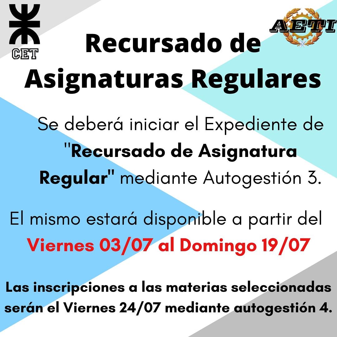 [ RECURSADO ASIGNATURAS REGULARES ]