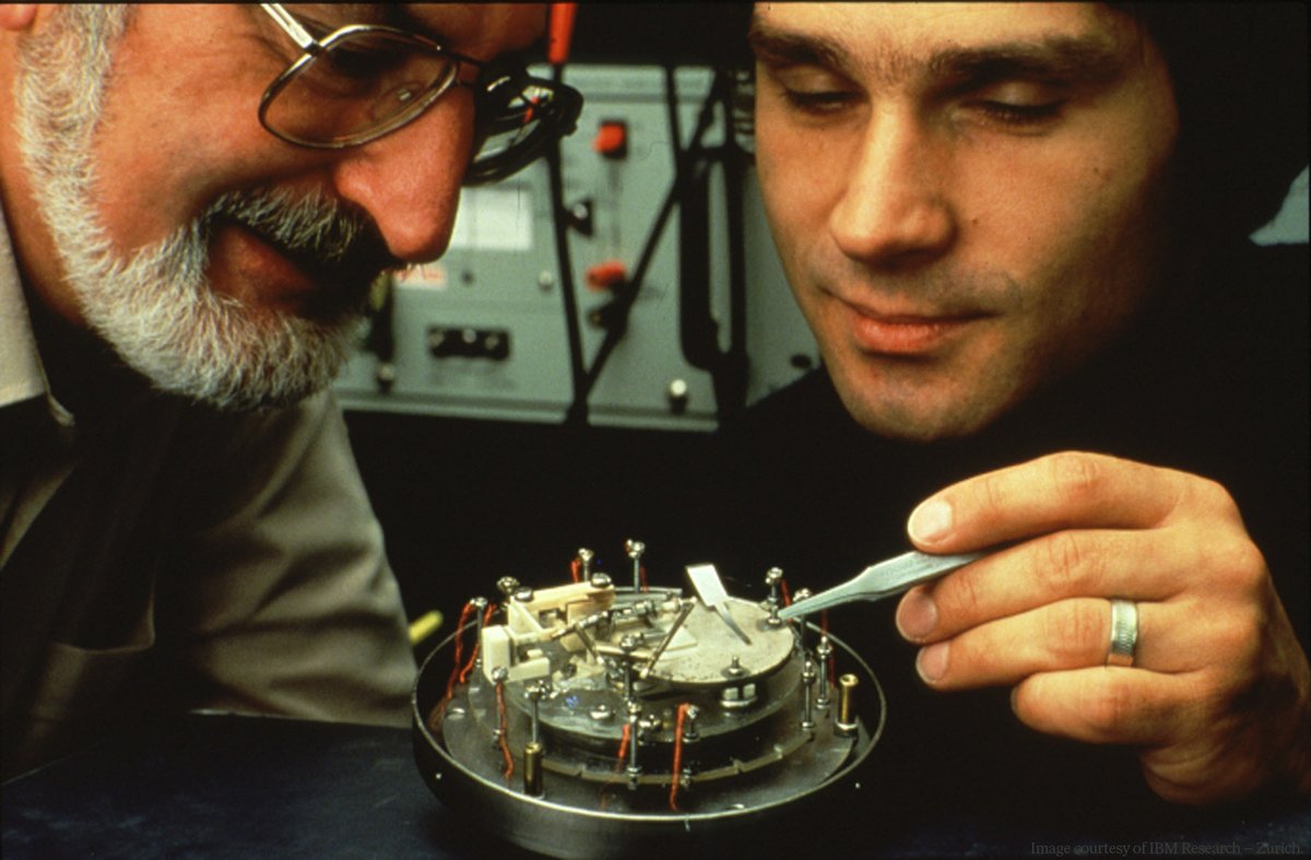 In 1981 Gerd Binnig and Heinrich Rohrer developed the scanning