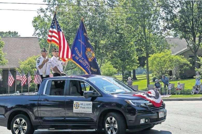 Commander Eric Tarbox and Surgeon Dave Lucas participated in the 4th of July Front Porch Parade in Upper Arlington yesterday.