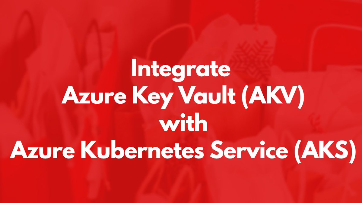 nileshgule's tweet photo. Azure Key Vault (AKV) is enterprise grade vault for storing keys, secrets &amp; certs. 
Watch how to integrate AKV with Kubernetes cluster to manage secrets

📺📺🏦🏦🏦
https://t.co/AMhIS4TAiT

#akv #azure #kubernets #csidriver #managedidentity https://t.co/Ni9GwBAdpz