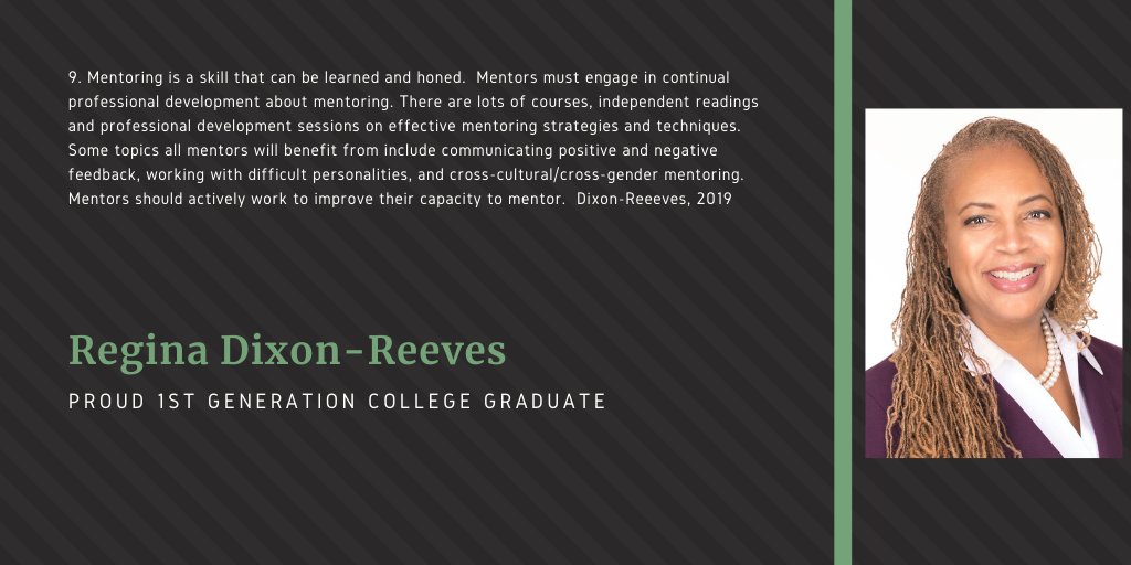 Recommendations for use by mentors, mentees, higher education institutions and discipline-specific organizations.
#9