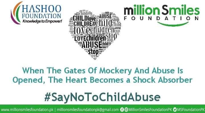 EllahiZainab's tweet photo. Million Smiles Foundation join hands with Hashoo Foundation for child rights and child protection with a focus on working together to eradicate child abuse from Pakistan.
@MillionSmilesPK
@offcialH_F @MSfoundationPK
@ZAtalks 
#SayNoToChildAbuse
#HashooFoundation https://t.co/zdEQLhyqEb