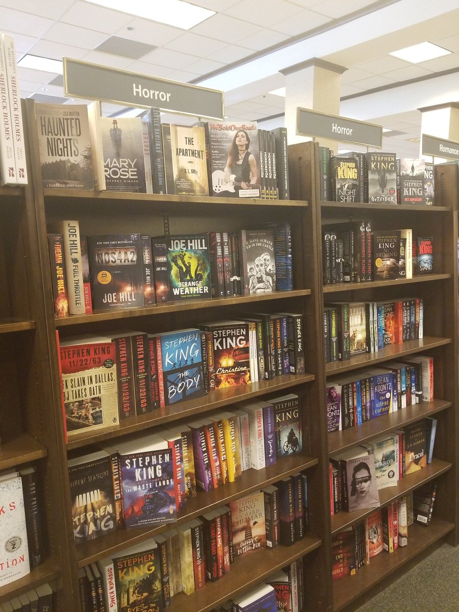 BNCrabtreeMall's tweet photo. Do you prefer your summer reading more on the spooky side? Stop in and shop our now HORROR section! #BNCrabtree #bnbookfun #horror https://t.co/hgEzRlLp5d