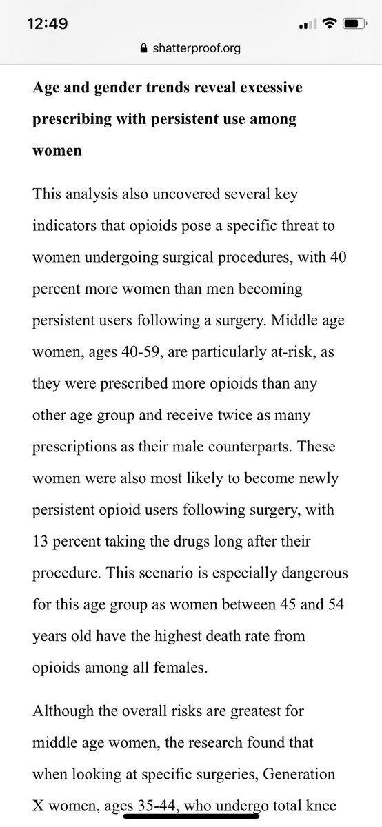 And here’s where Gary Mendel is trying to practice  #sexist medicine, saying women are the most persistent opioid users (insinuating addiction), partnering with Pacira and an org called the American Society of Enhanced Recovery.