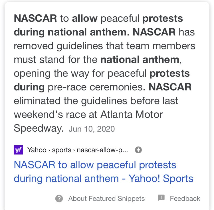 jblair8888's tweet photo. @NASCAR @MartySmithESPN @jeff_gluck @jim_utter @MattWeaverAW @stevephelps @NASCARonNBC Stand up fans on this July 4 weekend! Turn your TV off! We will not forget! #BoycottNASCAR #DefundNascar #noosecar #FirePhelps #BubbaSmollett We Do Not Kneel!!! This is America! https://t.co/CZrNvsNsVZ