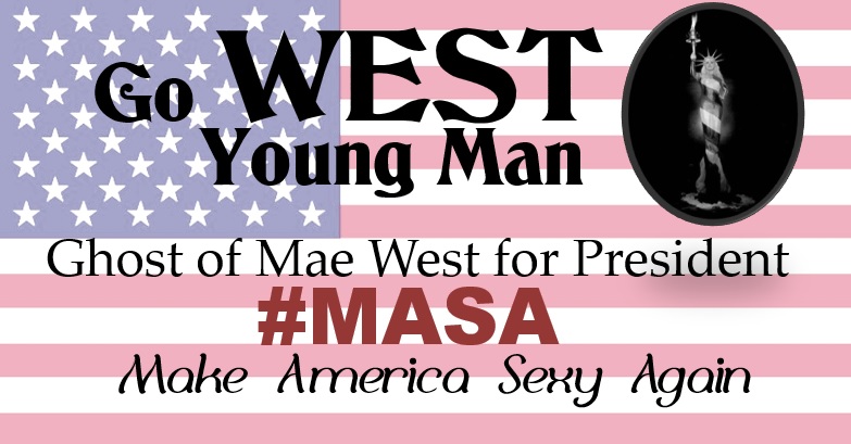 GhostOfMaeWest's tweet photo. Thank you @ILoveEccentrics for my sexy campaign idea!
#VOTEMAE2020 #GhostOfMaeWestForPresident #PresidentMaeWest #ImRunningForPresident #MASA #MASA2020 #Erection2020MaeWest #VoteForMaeWest https://t.co/SxAEKCgaGO