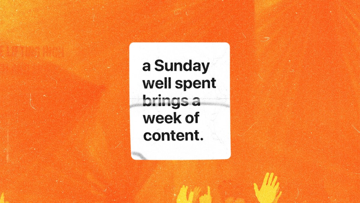 Ready for a great week? Start it with a great Sunday!