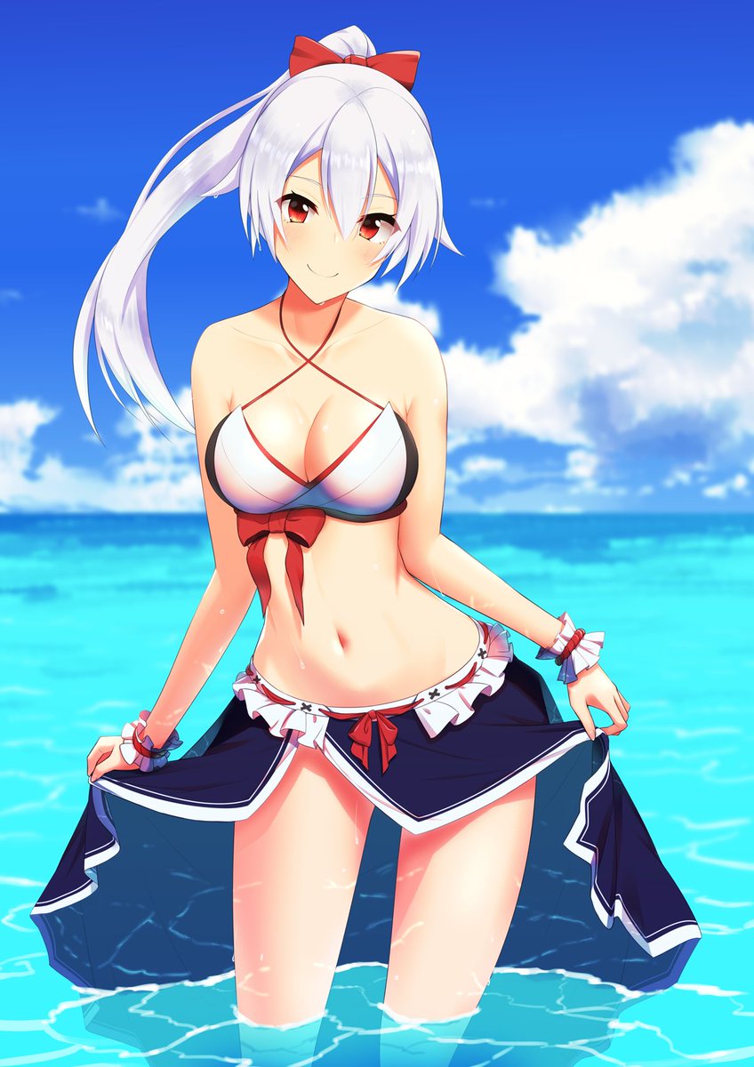 アーチャー・インフェルノ(Fate) 「まだ間に合う。セーフセーフ
 #ビキニの日 」|クロティロ@お仕事募集中のイラスト