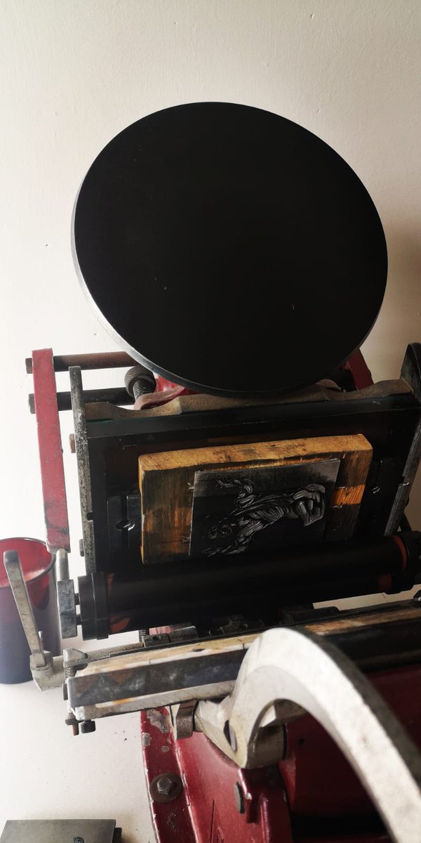 Starting work at last on Alex Cocker's Say, Spirit - testing cover image linocut by <a href="/fissesintheflod/">Tara Lee, PhD (Oxon)</a>  with marbled card. Perhaps too statuesque?