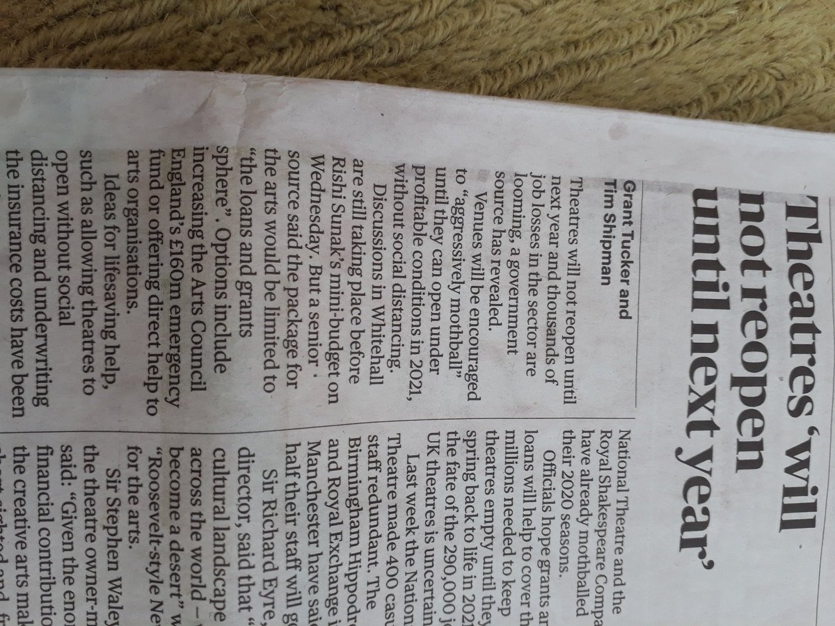 DeborahAnnetts's tweet image. Read two pieces @thesundaytimes today. One about state pupils being withdrawn from "soft" subjects like music.Second states venues are to be encouraged to be "aggressively mothballed" till they can be profitable again. @DCMS @educationgovuk this is not good enough @ISM_music