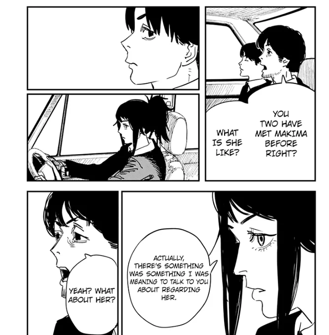 remember this convo? here we see kurose and tendou BOTH know something about makima.. well remember the last time they were with makima? 