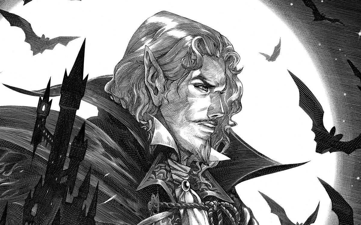 The details of this Castlevania illustration are incredible 